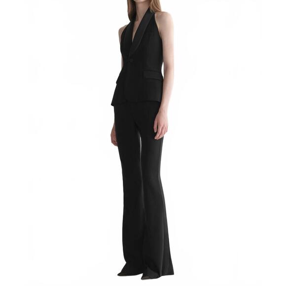 NEW A.L.C. payton tuxedo vest in black
